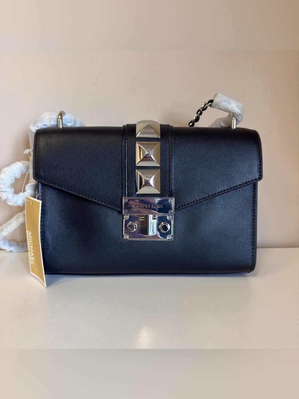 Michael Kors ROSE MD FLAP SHLDR NOT LEATHER - Picture 3 of 10